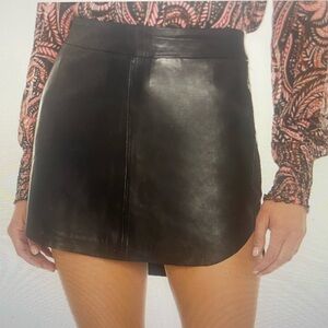 Karina Grimaldi Simon Leather Skirt